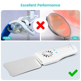 HGCJ Photography Aid, Electric LED Photography Mirror with Defogging for HD Imaging, Mirror with Anti-scratch Design with Four Stainless Steel Reflectors