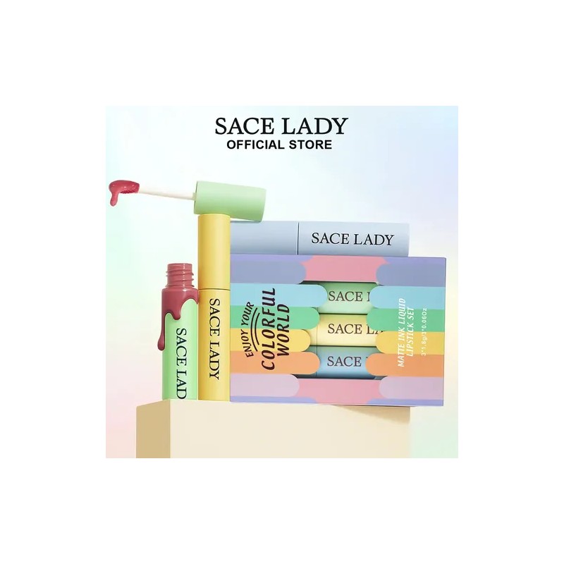 Sace Lady Labial Líquidos Mate Larga Duración Set 3 Pcs