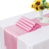 WENSINL Satin Pink Table Runner 12 x 108 Inches Pack