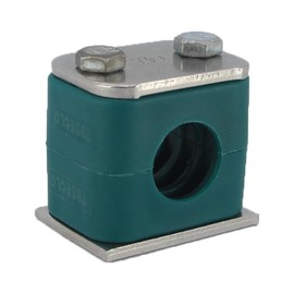 Tubeclo 13.5MM Standard Series Clamp, Polypropylene with Galv Plated Steel Hardware, Weld Mounting