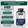Choline Citicoline Capsules High Dose 500 mg per Capsule -