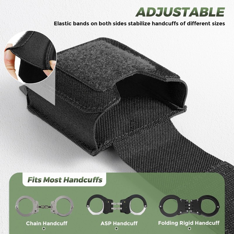 Frtkk Molle Handcuff Pouch, Handcuff Case for Duty Belt/Tactical Vest,