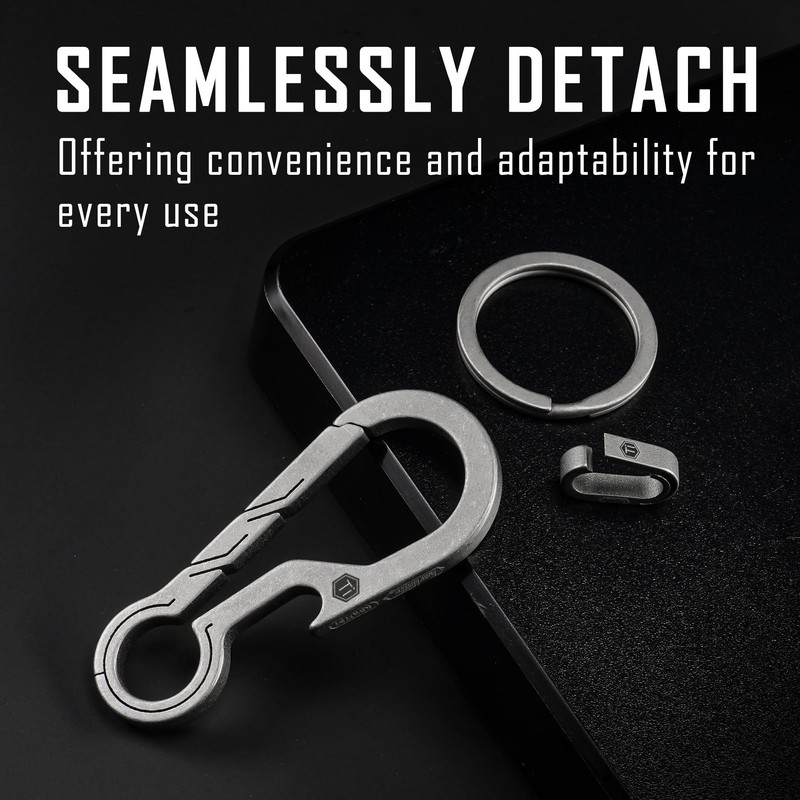 KeyUnity KM01 Titanium Bottle Opener Key Chain, Rustproof, Lightweight, Bottle