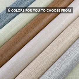 Uooar Light Green Grasscloth Peel and Stick Wallpaper 17.3"x300" Faux Linen Textured Contact Paper Removable Self Adhesive Vinyl Wallpaper for Bedroom Bathroom Kitchen Cabinets