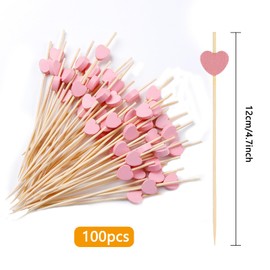 200 Pcs Bamboo Skewers - Bamboo Sticks Natural Wooden Skewers Bamboo Paddle Food Sticks Flat for Drinks Barbecue Kebabs Cocktail Sticks Satay Garnish Accessories Buffets Party Sandwich Hamburger 9 CM