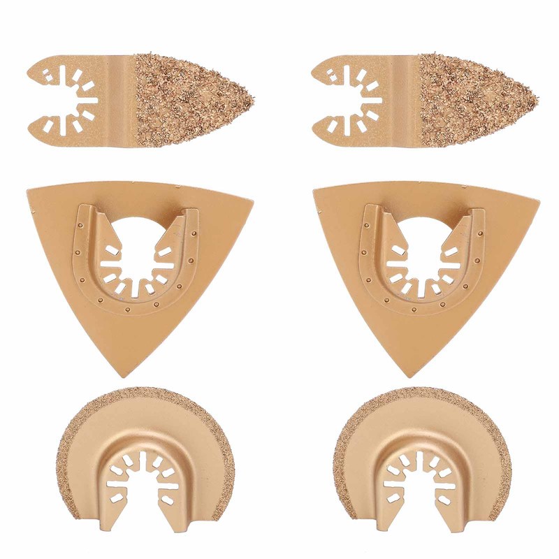6PCS Hard Alloy Saw Blades Multifunctional Oscillating Saw Blades Tool