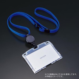 Open Industrial Hanging Name Tag Name Card Holder 1 ID Card Size Horizontal Reel Type Hard Case Black NL-7P-BK