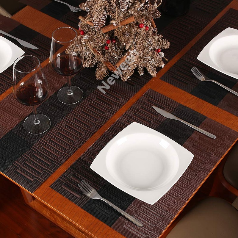Neween Placemat with Compatible Coaster, Fine Weaving Insulation Placemat Set