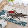 JAWO Funny Cat Bathroom Rugs, Cool Cat Dinosaur Bathroom Rugs