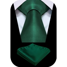 Corbatas Hombre Satin Delgada, 8 cm Corbatas de Color Sólido ideal para Eventos y Oficina, Corbata para Fiesta, Boda y Graduación, Accesorios para Traje de Caballero (Verde)