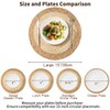 10PC 15-inch Large Round Hand-Woven Natural Placemats | Boho Rustic