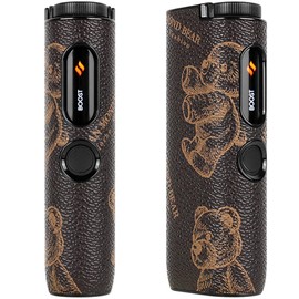 Votabell Heated Cigarettes Case, Compatible with Glo HYPER/GLO HYPER PRO (PU Leather, 360° Full Protection, Shockproof, Fingerprint Prevention, Cute Bear), duck brown, Casual