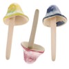 Mipcase 3pcs Ceramic Mushroom Lawn Decor Gradient Outdoor Mushroom Ornament
