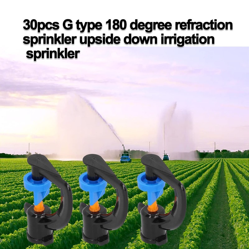 OUKENS Sprinkler Heads, 30-Piece ABS Material G Type 180 Degree