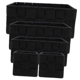 Tofficu 1 Set Elegant Woven Storage Basket Organizing Bins for Bathroom Home Decor Durable Woven Material Versatile Design for Cosmetics Miscellaneous Items