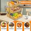 mobzio Fruit Basket for Kitchen Counter, 3 Tier Fruit Stand,