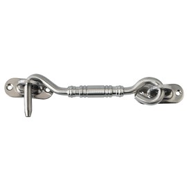 Alise Stainless Steel Hook Eye Latch, Heavy Duty, Brushed, 4 Inch, Modern, Wall Mount, For Door, Window