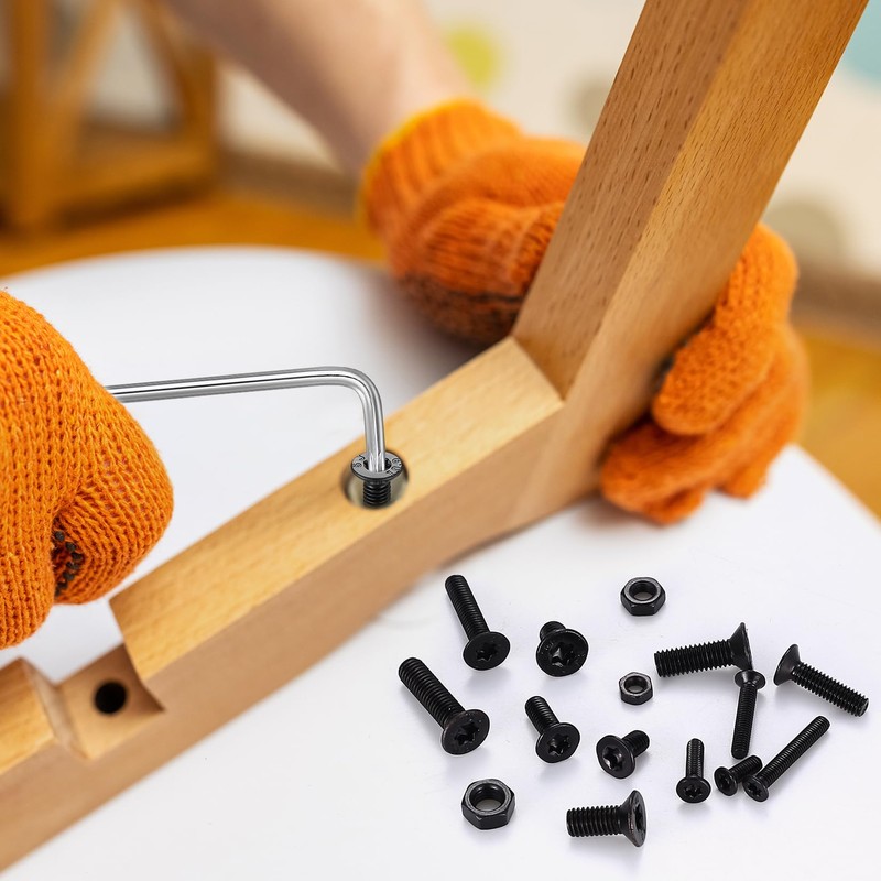 450 Pieces M3 M4 M5 Torx Screws Set, Countersunk Screws