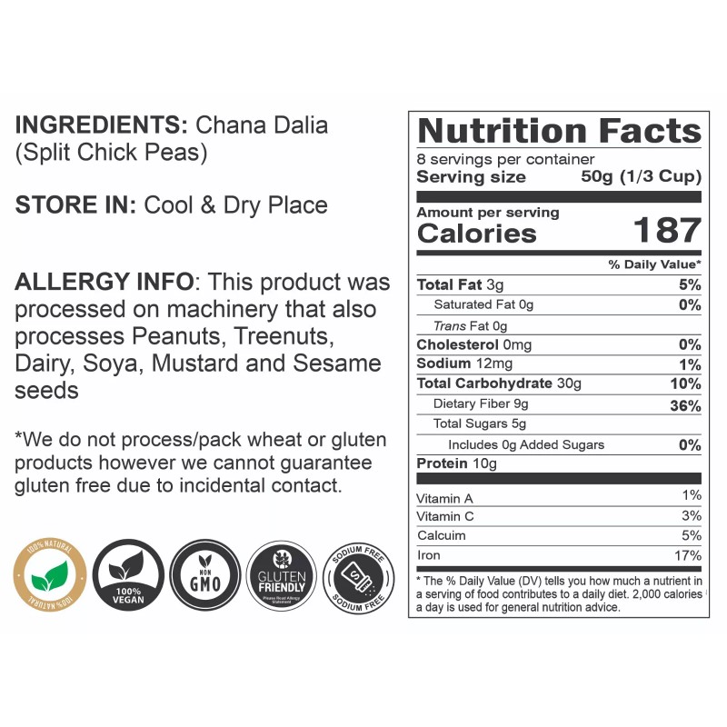 Rani Daliya Split (Roasted Split Chickpeas Dalia) 400g (14oz)