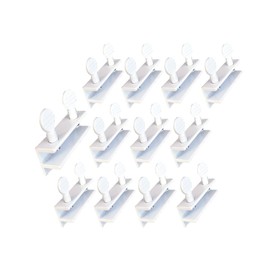 QCAA Sliding Window Security Lock, Child Proof Lock, Aluminum, White, 12 Pack, Made in Taiwan