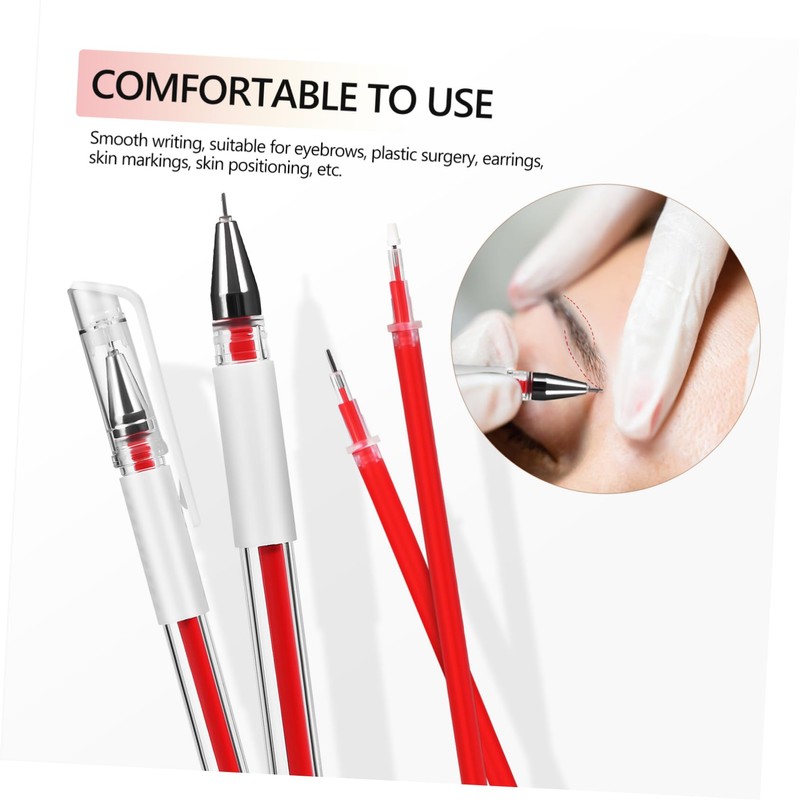 Beavorty Tattoo Marker Pen Set 4 Pcs 8 Refills Eyebrow
