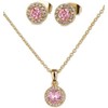 LuckyLy Set de Joyería para Mujer Oro 14K Collar y