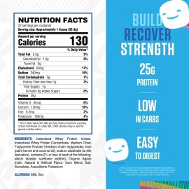 RYSE Loaded Protein Powder - Jet-Puffed Marshmallow - 25g Whey Protein Isolat...