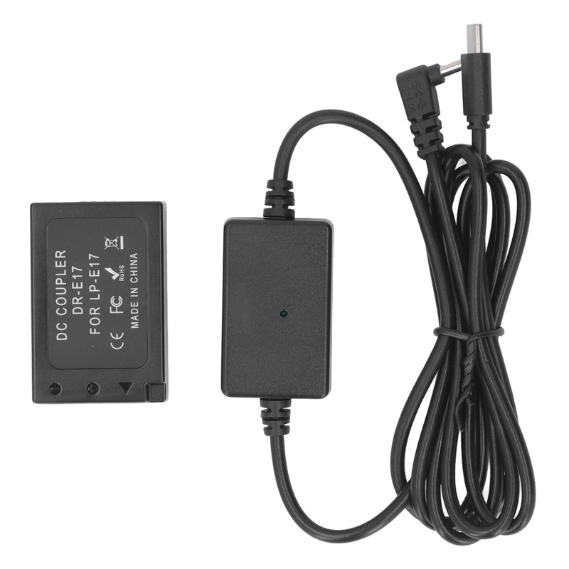 LP E17 Dummy Battery DR E17 DC Coupler with Type