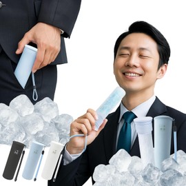 Ice Bag, Stainless Steel Vacuum Insulated, -4°F (-20°C), Keeps Cold for 20 Hours, Sports, Outdoors, Work or School, Heatstroke Prevention, Strongest Heat Prevention Goods (White) (Blue)