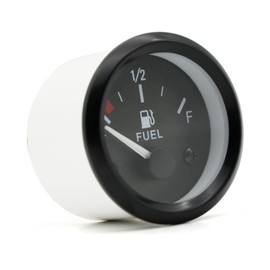 2'' 52mm Fuel Level Gauge, Pointer 12V Car Fuel Tank Meter with LED Backlight Rim Automotive Gauges