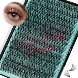Wispy Eyelash Extensions, 280 Pieces, Cluster Lashes, 30D Lash Clusters, Individual Eyelashes, DIY Eyelash Extensions, Natural Lash Cluster Extension, Soft False Eyelashes at Home for Beginners (16 mm