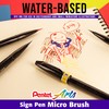 Pentel Arts Sign Pen Micro Brush, Assorted Ink, (A/B/C/D/E/G) 6-pk