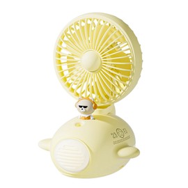 Cute Humidifier Spray Fan Summer Desktop USB Charging Humidifier Fan for Dormitory Office Student Yellow