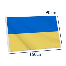 Ukraine Flag,Big 3x5 FT Ukrainian Flag,36x60 Inch Large Digitial Double-Printed Durable 75D Thick Polyester Decorations with 2 Brass Grommet