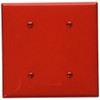 Leviton 2-Gang Blank Wallplate, Standard Size, Thermoplastic Nylon, 80734-R, Red