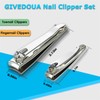 GIVEDOUA Nail Clipper Set,Premium Stainless Steel Fingernail and Toenail Clipper
