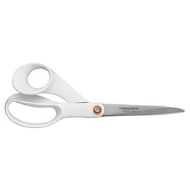 Fiskars Universal, Total Length: 21 cm, Quality Steel/Synthetic Material Scissors, one Size, White