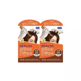 Elasdin 엘라스틴 샴푸하듯 간편염색 60g 자연갈색 2개 917524 Elastin Easy Color Like Shampoo 60g Natural Brown 2ea [Easy coloring like shampooing with Elastine, 60g natural brown]