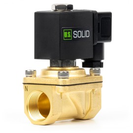 U.S. Solid 3/4 Inch Solenoid Valve - Brass AC 230 V with Viton Seal, Currentless Closed, Junction Box Type, G Thread