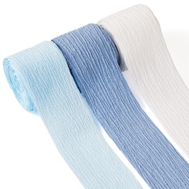 9 Yards 1-5/8 Inch Crinkle Ribbon Polycotton Pleated Ribbon Gift Wrapping Ribbon Roll for DIY Hair Accessories Home Party Wedding Decoration Crafts