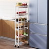 Xpatee 6 Tier Slim Storage Cart with Wheels, 6" D