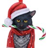 Nemesis Now Candy Cane Cat Hanging Ornament (LP) 9cm, Red,