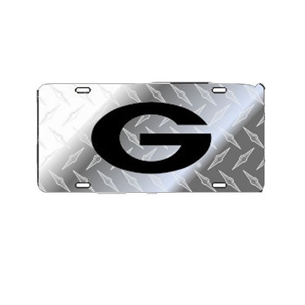 Craftique Georgia Bulldogs Silver Toolbox Black G Car Tag