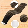 Full Shine Remy Hair Extensions Tape In 1B Off Black