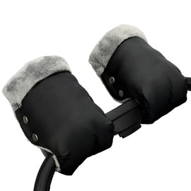 Hand Warmers, Pram Gloves, Hand Muff with Warm Fleece and Cotton Interior, Waterproof and Windproof Pushchair Hand Muff, Universal Size for Prams, Pushchairs, Bike Trailers