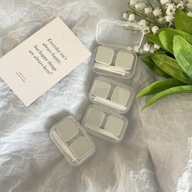 BEDARTIST 5 Pack Portable Contact Lens Cases, Clear Travel Size Eye Contacts Case Box Holder, Contact Lenses Tweezers Remover Tool Kit for Daily Outdoor (Green)