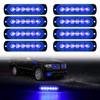DIBMS LED Emergency Strobe Lights Bar 8x Blue 6 LED