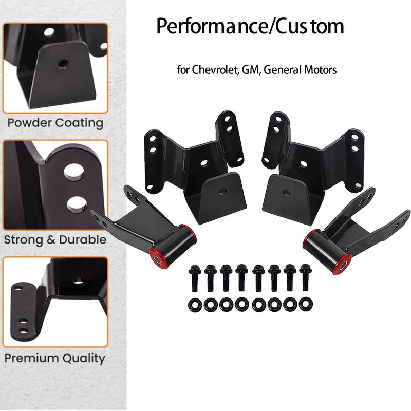 BST BSSP 4" Lowering Drop Set Spring Shackle and Hanger