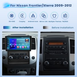 Inefala 2+64G Radio for Nissan Frontier Xterra 2009-2012 CarPlay Car Stereo Android 15 Touchscreen 9" Android Auto Backup Camera GPS EQ 28UI
