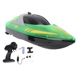 BuyWeek RC Boat with LED Light, Remote Controlled Boat High Speed Double Motor Waterproof USB Charging Remote Controlled Boat Toy for Children Boys Girls